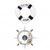 Nautical Seaside Wood Sea Boat Pirate Ship Wheel Wall Hanging Plaque Decor   323194624360